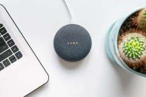 Google home mini smart speaker with built in Google Assistant