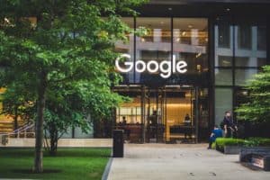 Google office front entrance in London